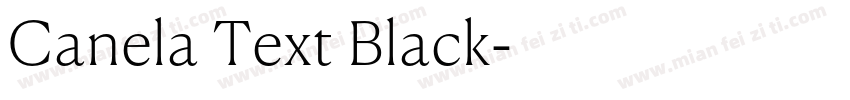 Canela Text Black字体转换